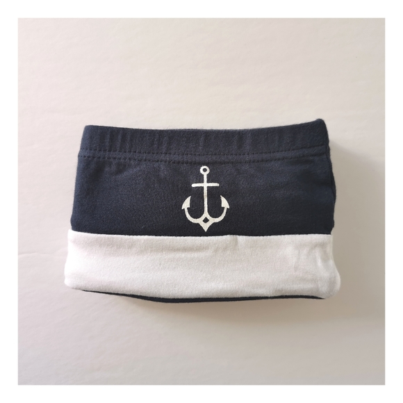 Men's brief short in navy color with ancho print - Picture 2 of 3